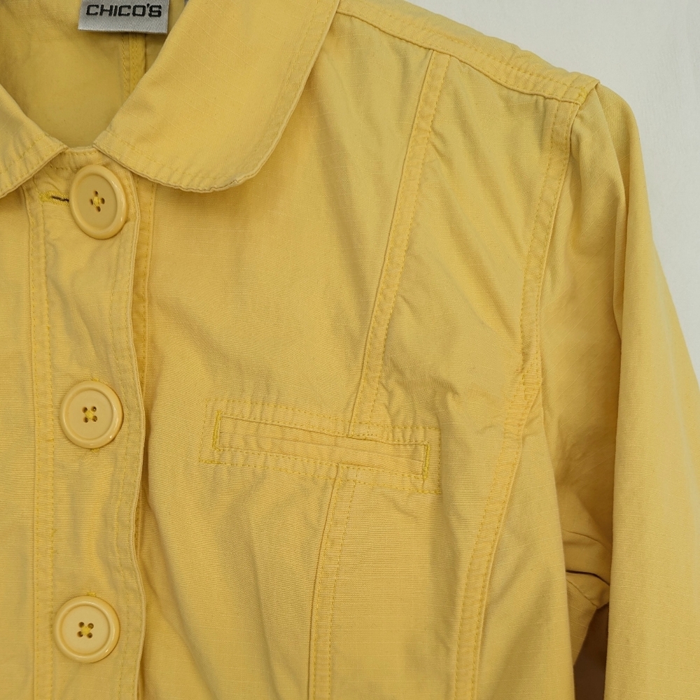 Chico's | Cotton Ripstop Utility Jacket | 2 (Large/12) - Picture 4 of 10